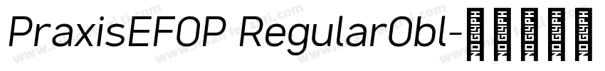 PraxisEFOP RegularObl字体转换